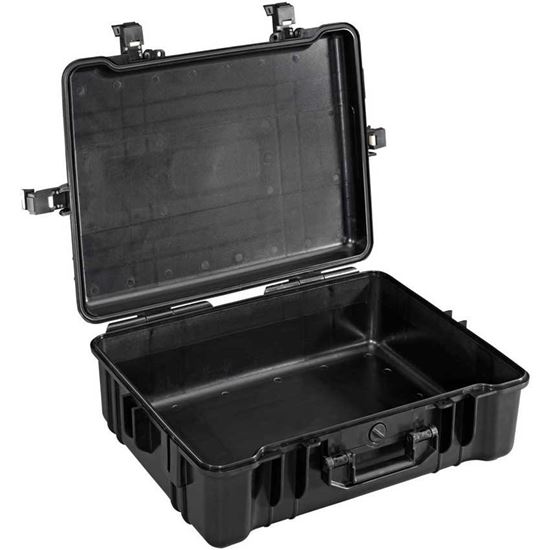 Obrázek Typ 65 – Černý vodotěsný kufr bez výplně - prázdný s bezpečnostním uzavíráním.