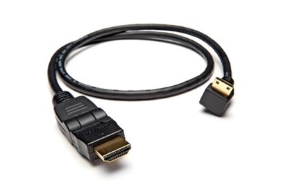 Obrázek Kabel mini HDMI na HDMI 18" s pravoúhelnou koncovkou