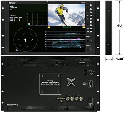 Obrázek V-R171X-DLW 17' Native HD Resolution IMD LCD Rack Mount Monitor with Waveform & Vectorscope Displays