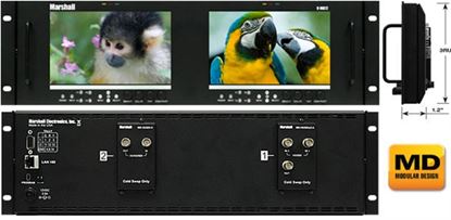 Obrázek V-MD72 Dual 7" Modular Design Monitor with One Slot & No Analog Inputs, accepts Type "A" Modules